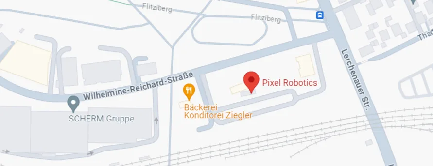 Karte mit dem Standort des Pixel-Robotics-Büros in München