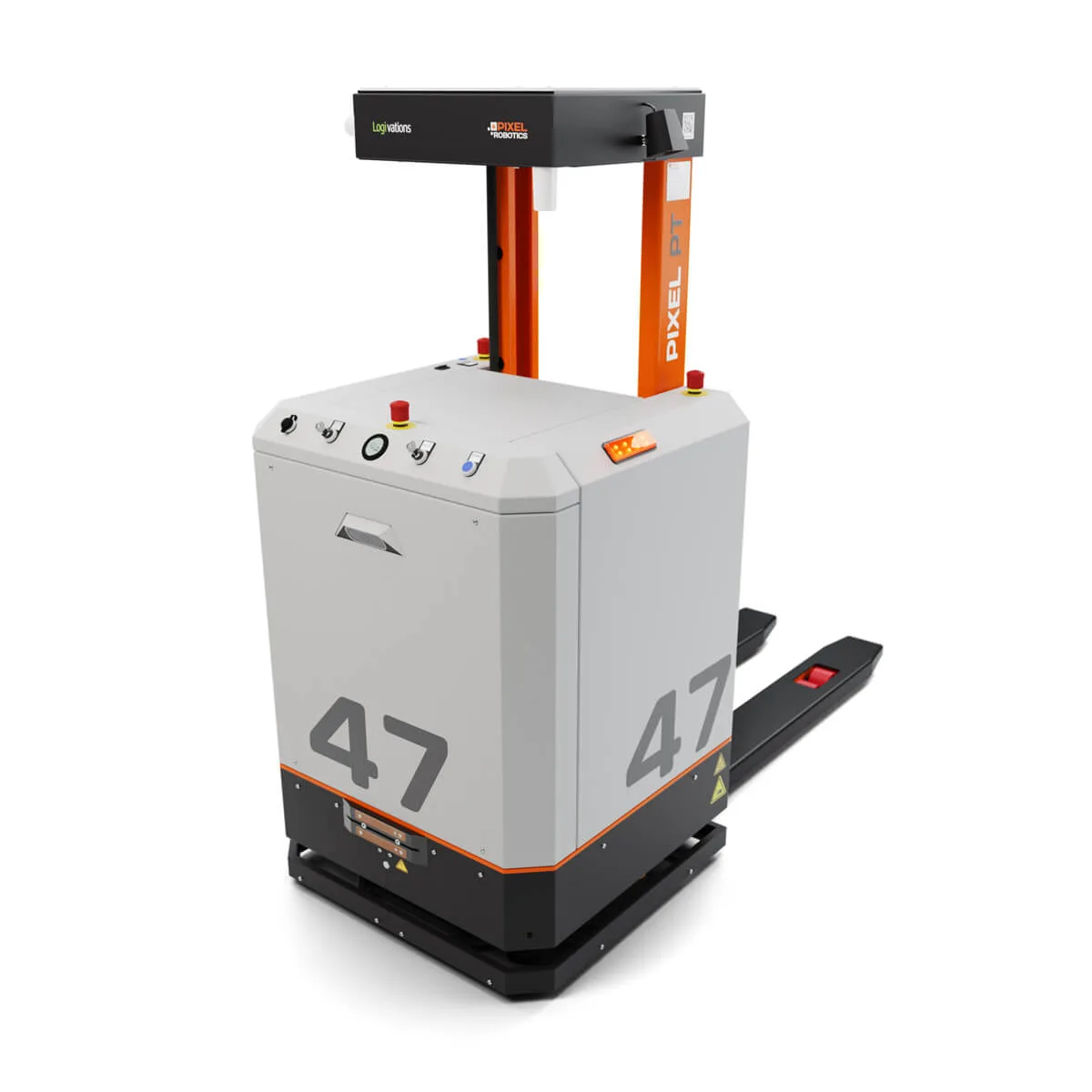 Der autonome mobile Roboter PIXEL PT von vorne